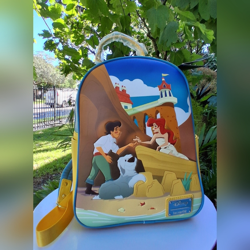 🔥NWT Disney LOUNGEFLY ARIEL THE LITTLE MERMAID Backpack - Picture 5 of 15
